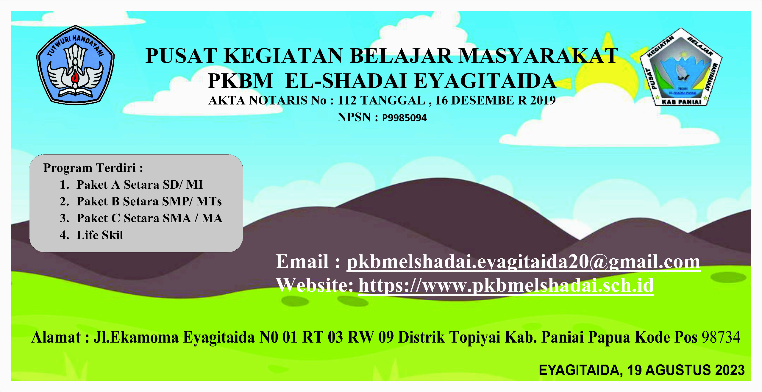 SPANDUK VISITASI PKBM EL-SHADAI 